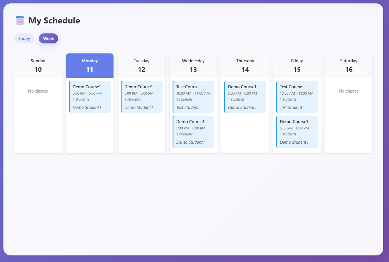 Schedule Management